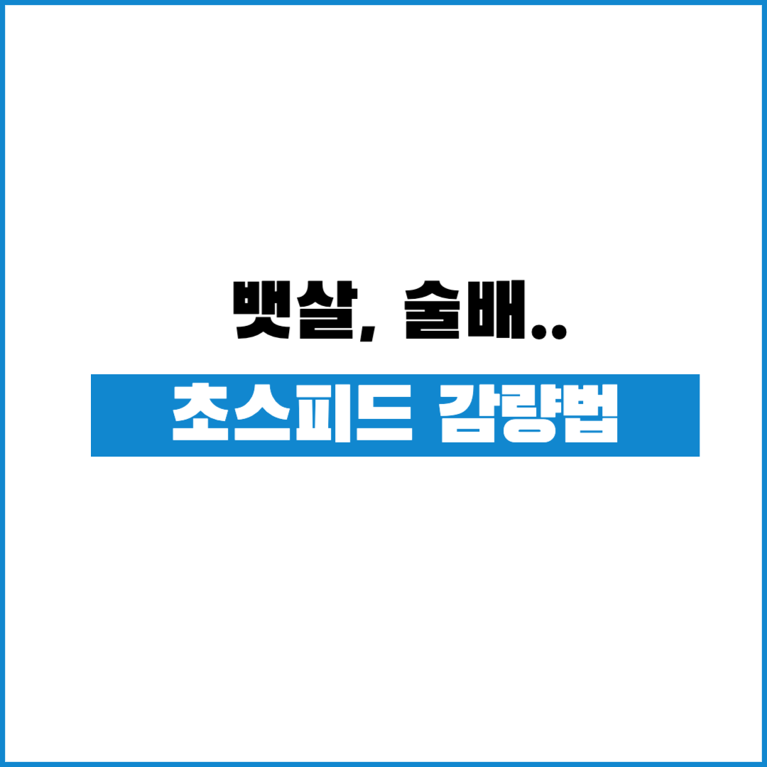 술배 뱃살 빼는 방법