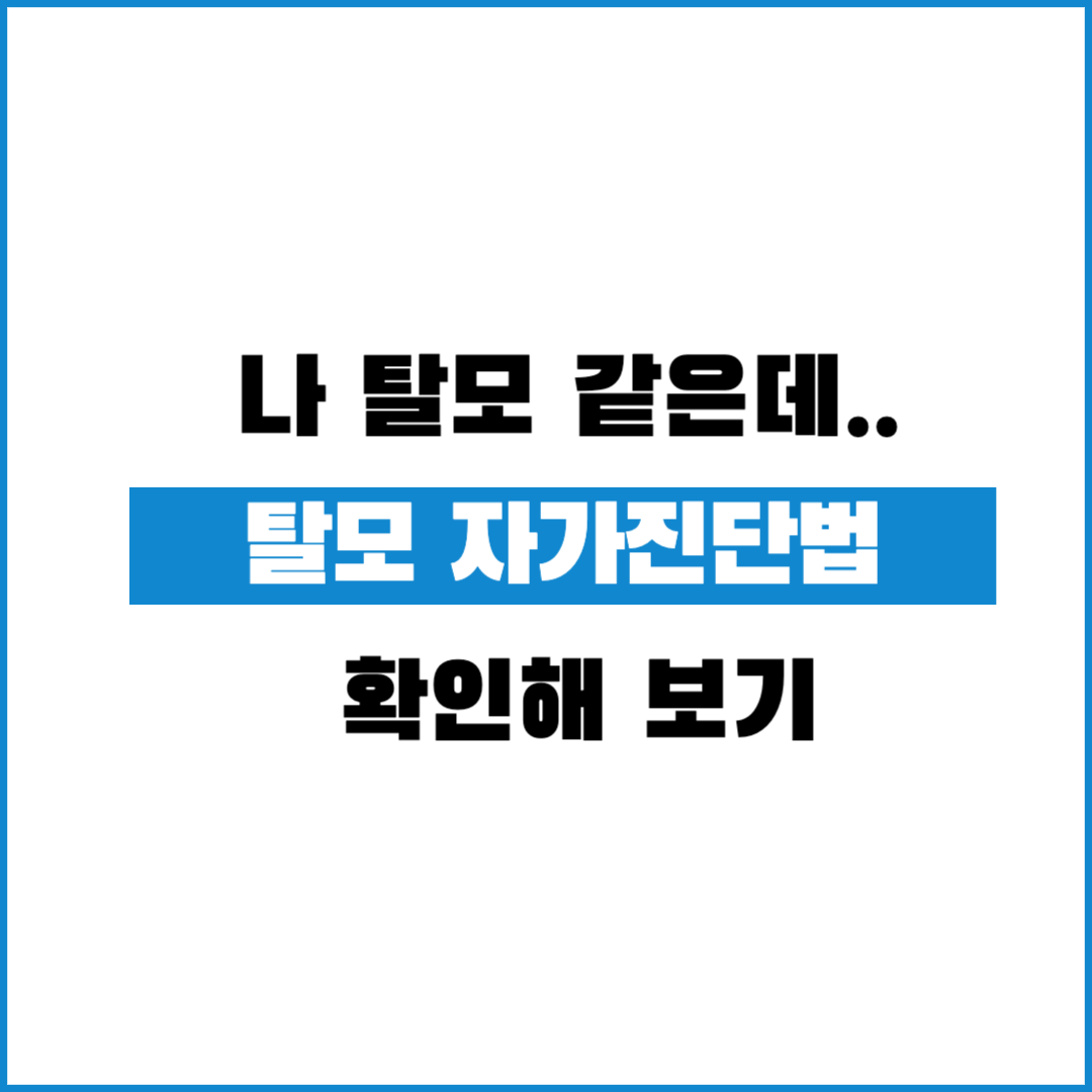 탈모 자가진단